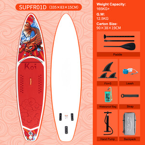 Tabla de surf hinchable de 11 pies - Sup Koi naranja - México