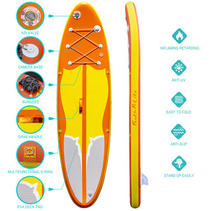 Tabla de surf hinchable de 11 pies, color naranja - México