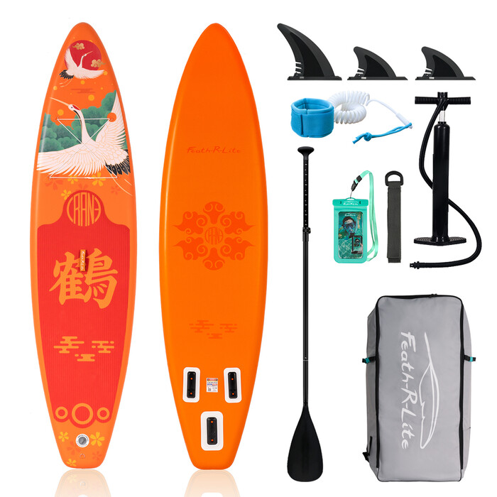 Tabla de surf hinchable con remo de 11 pies - Grulla Naranja - México