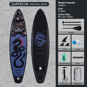 Tabla de surf hinchable de 11 pies - Dragón Negro - México