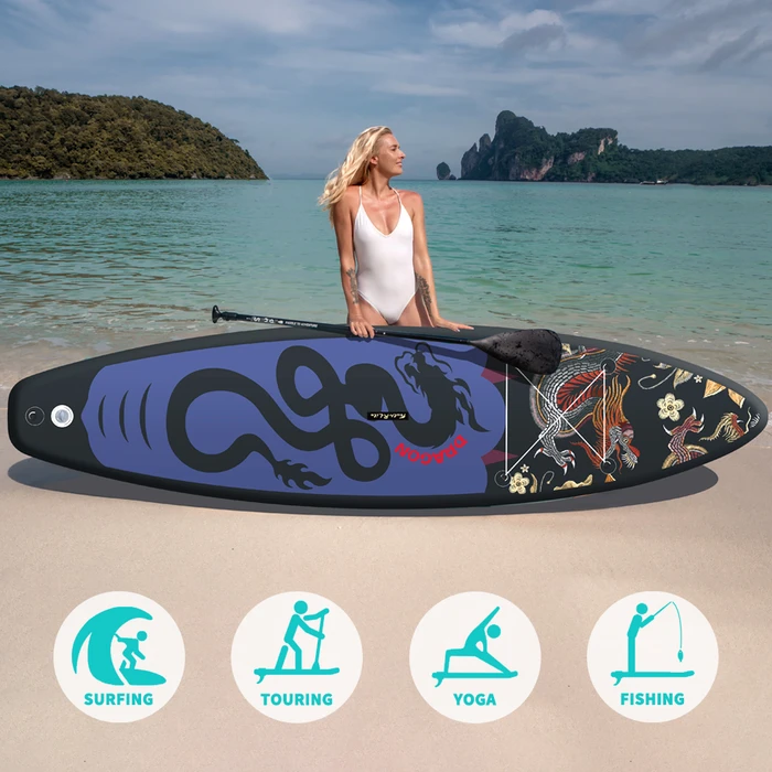 Tabla de surf hinchable de 11 pies - Dragón Negro - México